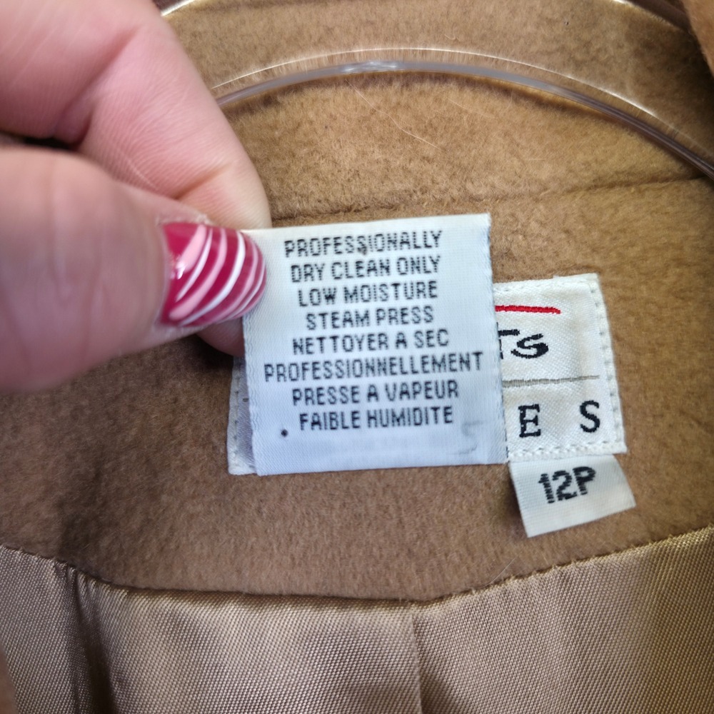 Talbots‎ Pea Coat Women 12P Brown Wool Timeless Preppy Old Money Classic READ - Picture 11 of 16
